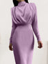 'Zosia' Ruched Turtleneck Dress - Celes Fashion